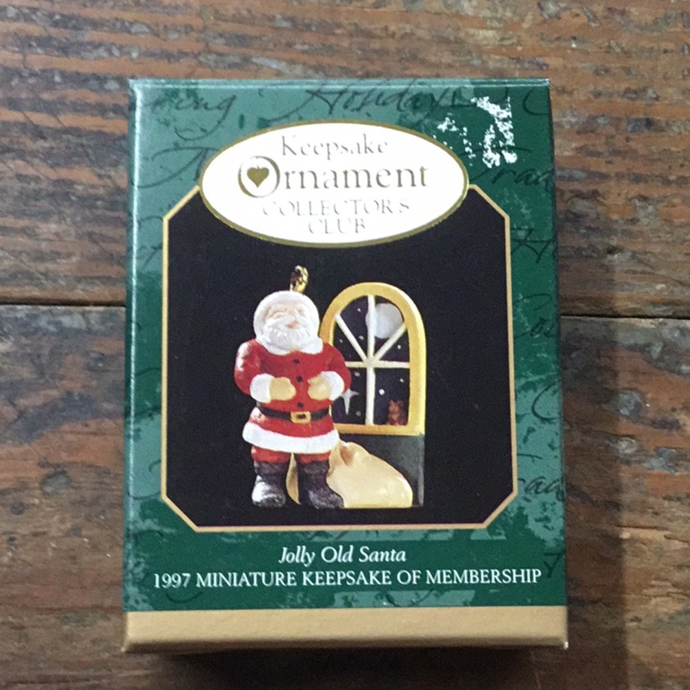 Hallmark Jolly Old Santa Miniature Ornament 1997